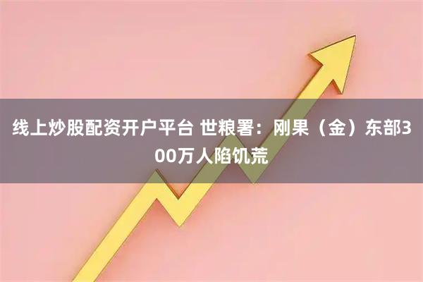线上炒股配资开户平台 世粮署：刚果（金）东部300万人陷饥荒